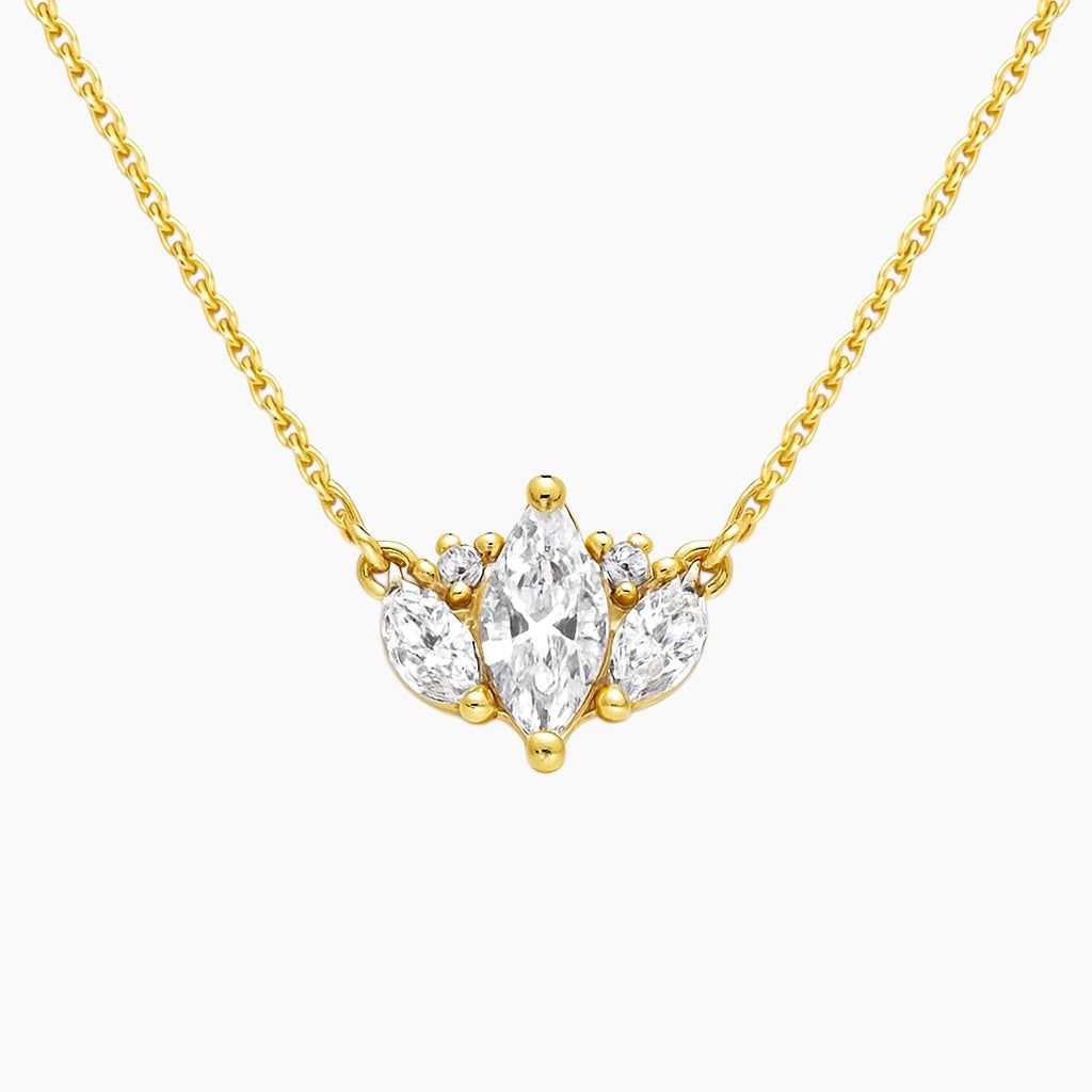 WATER LILY MARQUISE NECKLACE
